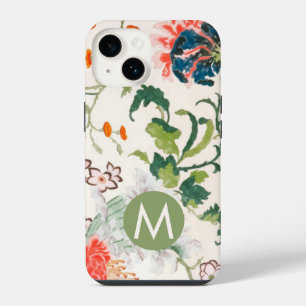Elegant Floral Monogram iPhone 14 Case