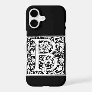 Elegant Floral Monogram Letter B Vintage