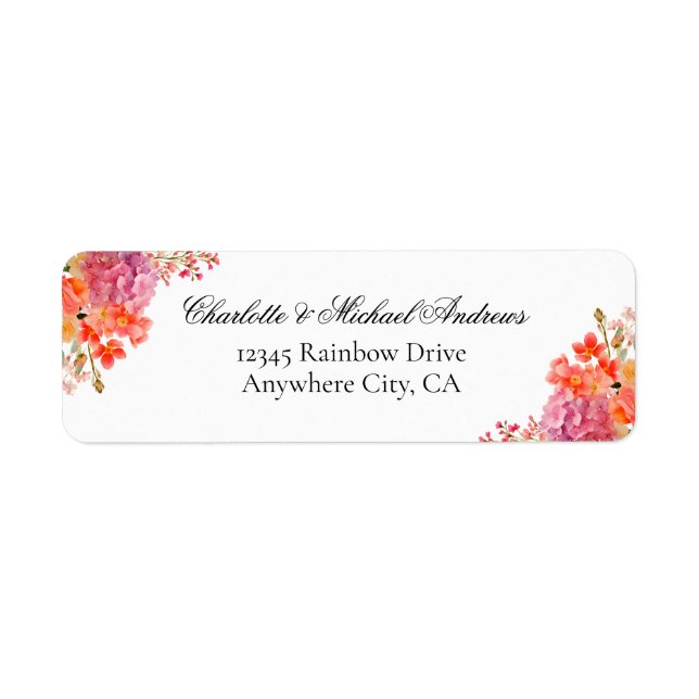  Elegant Floral Monogram Script Wedding  (Front)