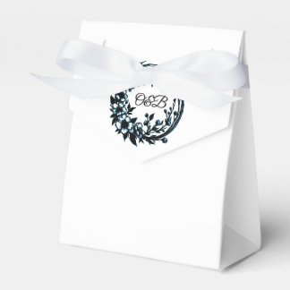 Elegant Floral Monogram Wedding Favour Box
