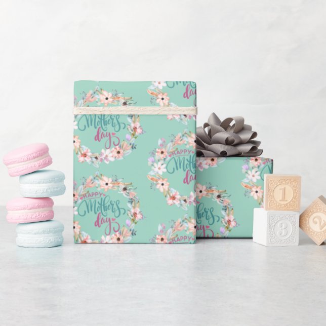 Elegant Floral Mother’s Day  Celebration Wrapping Paper (Baby Shower)