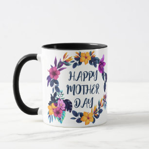 Elegant Floral Mother’s Day Custom Name Coffee Mug
