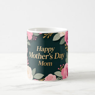 Elegant Floral Mother’s Day Mom Design Coffee Mug