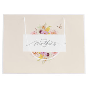 Elegant Floral Mother's Day Gift Bag