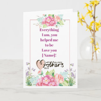 Elegant Floral Mother's Day Photo Card with Name