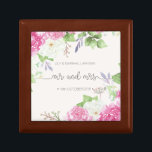 Elegant Floral Mr & Mrs Wedding | Keepsake Box<br><div class="desc">For further customization, please click the "Customize" button and use our design tool to modify this template. If the options are available, you may change text and image by simply clicking on "Edit/Remove Text or Image Here" and add your own. If you wish to have this design added to a...</div>