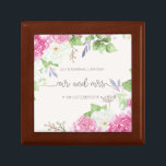 Elegant Floral Mr & Mrs Wedding | Keepsake Box<br><div class="desc">For further customization, please click the "Customize" button and use our design tool to modify this template. If the options are available, you may change text and image by simply clicking on "Edit/Remove Text or Image Here" and add your own. If you wish to have this design added to a...</div>