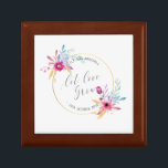 Elegant Floral Mr & Mrs Wedding | Keepsake Box<br><div class="desc">For further customization, please click the "Customize" button and use our design tool to modify this template. If the options are available, you may change text and image by simply clicking on "Edit/Remove Text or Image Here" and add your own. If you wish to have this design added to a...</div>