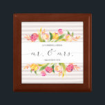 Elegant Floral Mr & Mrs Wedding | Keepsake Box<br><div class="desc">For further customization, please click the "Customize" button and use our design tool to modify this template. If the options are available, you may change text and image by simply clicking on "Edit/Remove Text or Image Here" and add your own. If you wish to have this design added to a...</div>