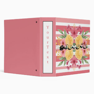 Elegant Floral & Name Bridal Shower Binder