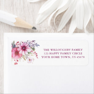 Elegant Floral New Address Label