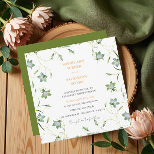 Elegant Floral Olive Green Bellflower Wedding