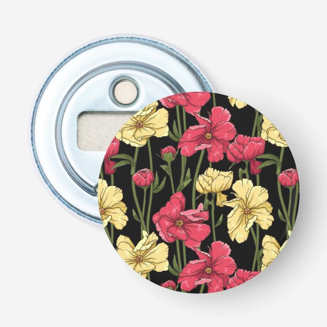 Elegant floral pattern 2 bottle opener (Front)