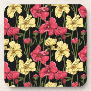 Elegant floral pattern 2 coaster