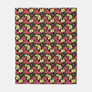 Elegant floral pattern 2 fleece blanket