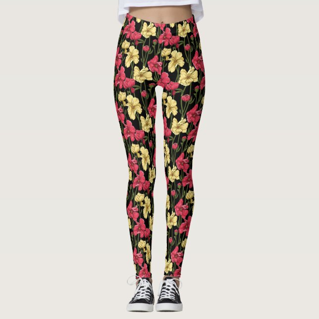 Elegant floral pattern 2 leggings (Front)