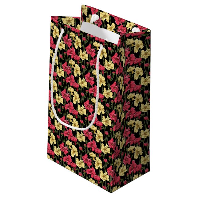 Elegant floral pattern 2 small gift bag (Back Angled)