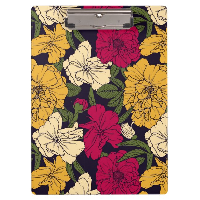 Elegant floral pattern clipboard (Front)
