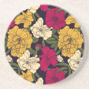 Elegant floral pattern coaster
