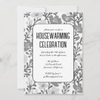 Elegant Floral Pattern Custom HOUSEWARMING PARTY