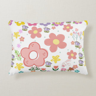 Elegant Floral Pattern Design Accent Pillow