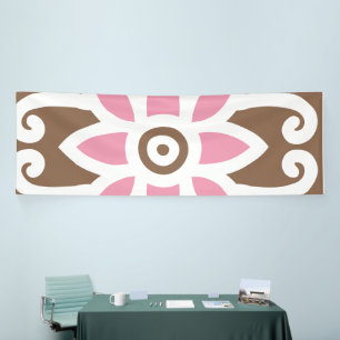 Elegant floral pattern in brown and pink hues set  banner