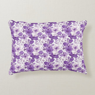 Elegant floral pattern in purple tones accent pillow
