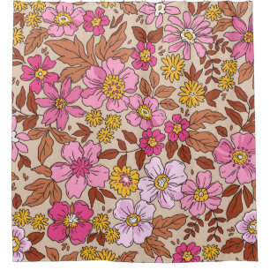 Elegant floral pattern in small hand draw flowers.