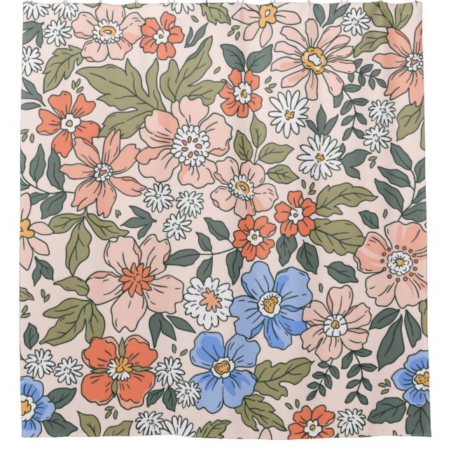Elegant floral pattern in small hand draw flowers  (Front)