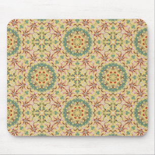 Elegant floral Pattern kaleidoscope Mouse Pad