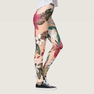 Elegant Floral Pattern Leggings