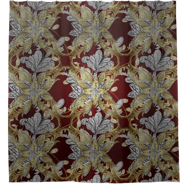 Elegant Floral Pattern Neutral Colours Gold Elemen (Front)
