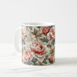Elegant floral pattern. Pale pink peonies Coffee Mug