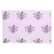 Elegant floral pattern purple violet grey red