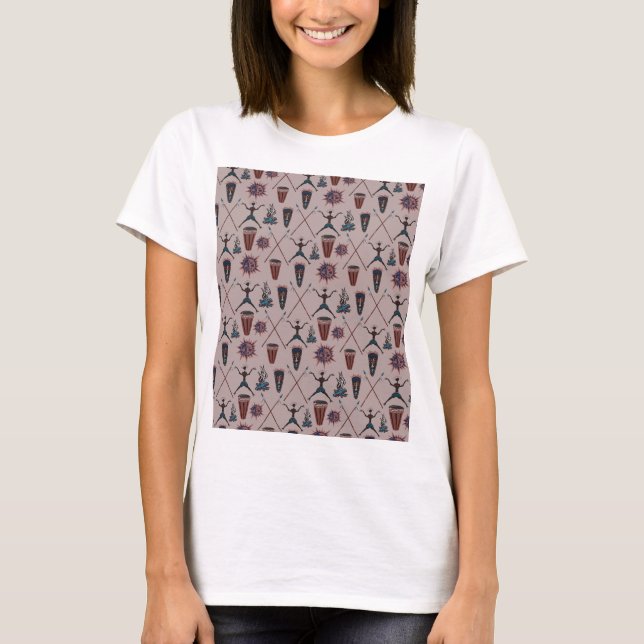 Elegant Floral Pattern T-Shirt (Front)