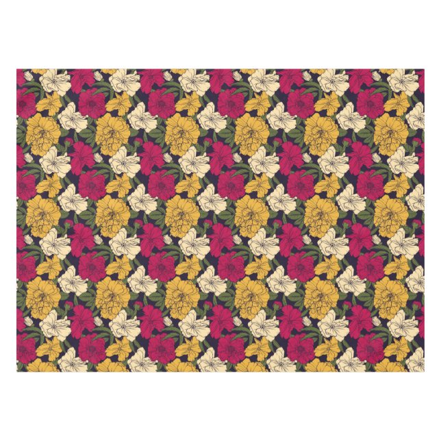 Elegant floral pattern tablecloth (Front (Horizontal))