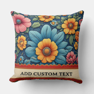 Elegant Floral Pattern Throw Pillow