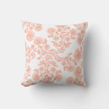 Elegant Floral Pattern Throw Pillow – Modern