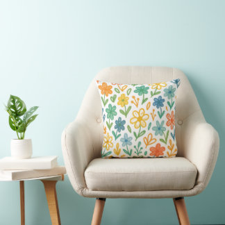 Elegant floral pattern throw pillows