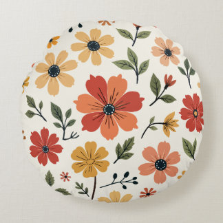 Elegant floral pattern throw pillows