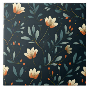 Elegant Floral Pattern Tile