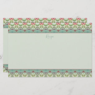 Elegant Floral Pattern Trimmed Stationery