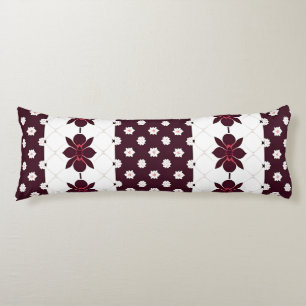 Elegant Floral Pattern with Lotus and Blossom Body Pillow