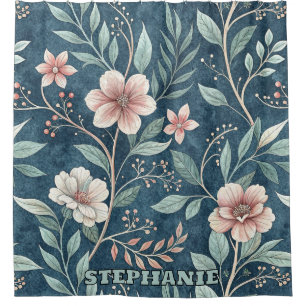 Elegant Floral Pattern with Pink & Cream Blossoms