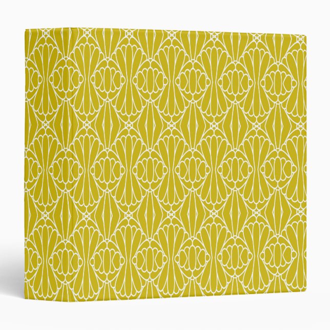 Elegant Floral Pattern with Red and Blue Leaves 3 Binder (Front/Spine)