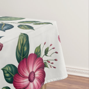Elegant Floral Pattern with Roses and Daisies Tablecloth