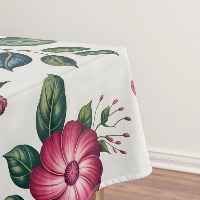 Elegant Floral Pattern with Roses and Daisies Tablecloth (In Situ)