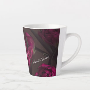 Elegant floral Personalized message Latte Mug