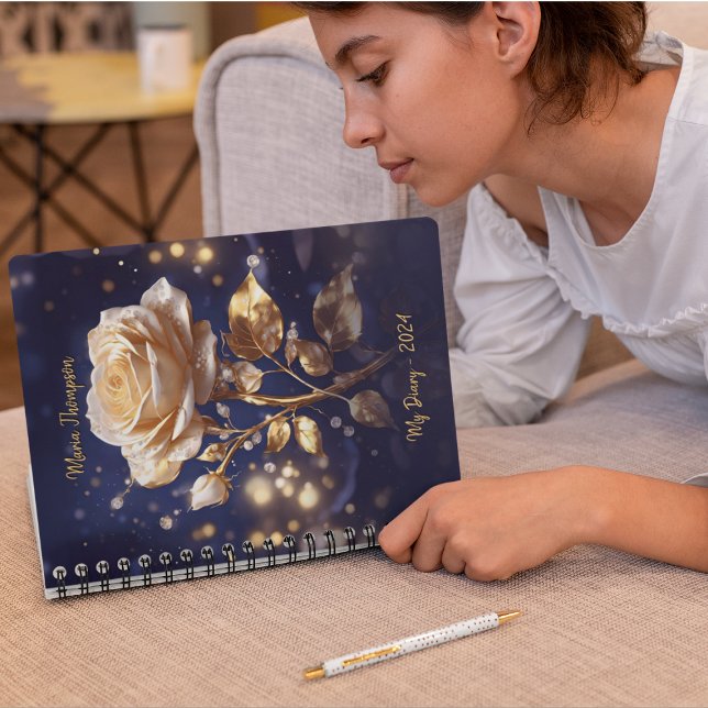 Elegant Floral Personalized Name Notebook (Creator Uploaded)