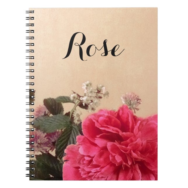 Elegant Floral Personalized Notebook (Front)